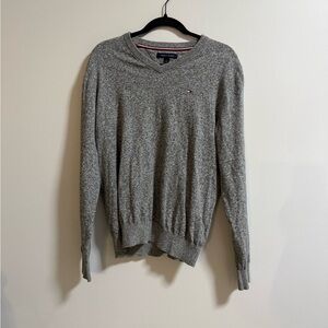 Men’s Tommy Hilfiger Heather Gray V-Neck Sweater